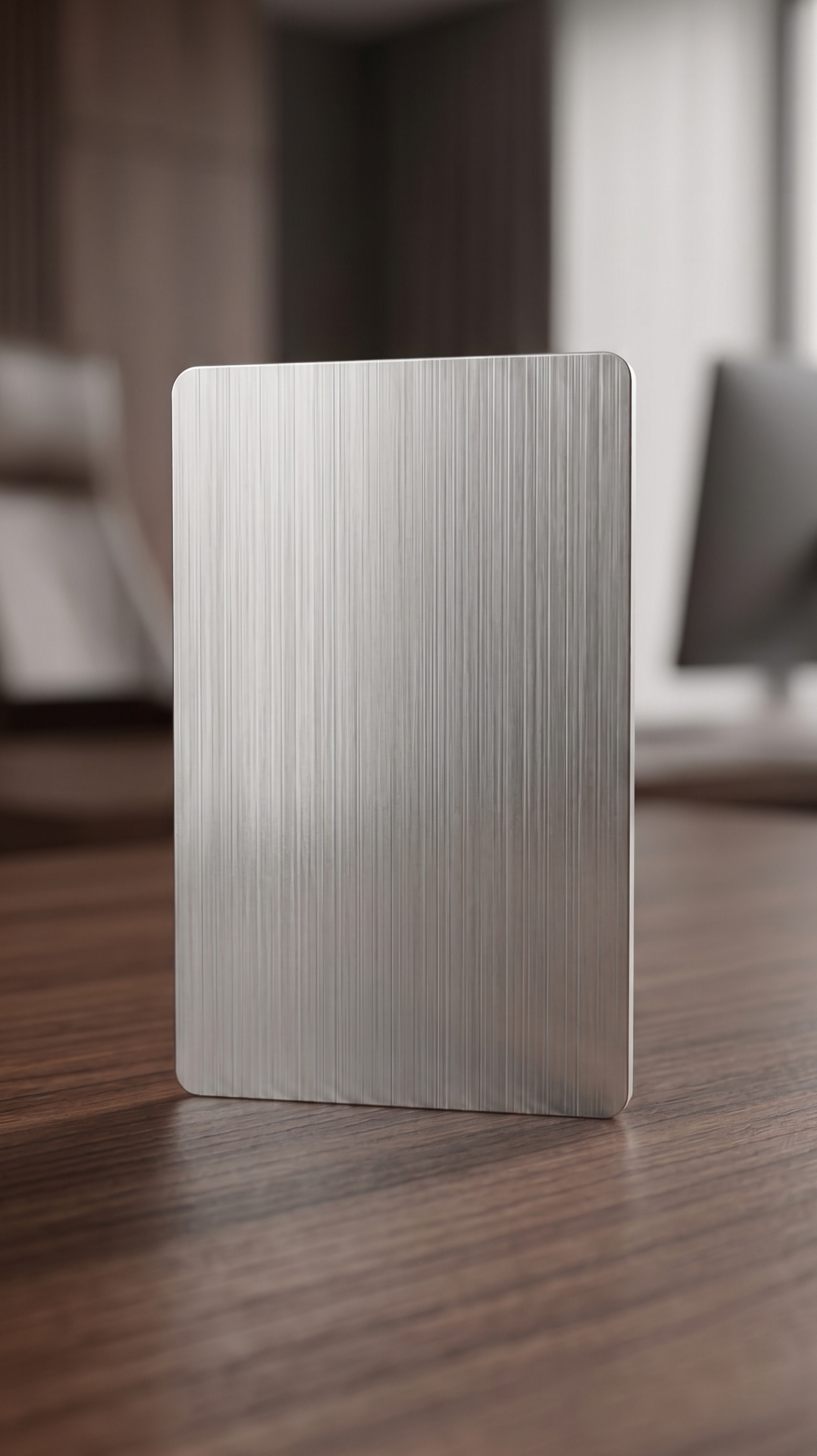 Edelstahl NFC Visitenkarte platinum silber blank
