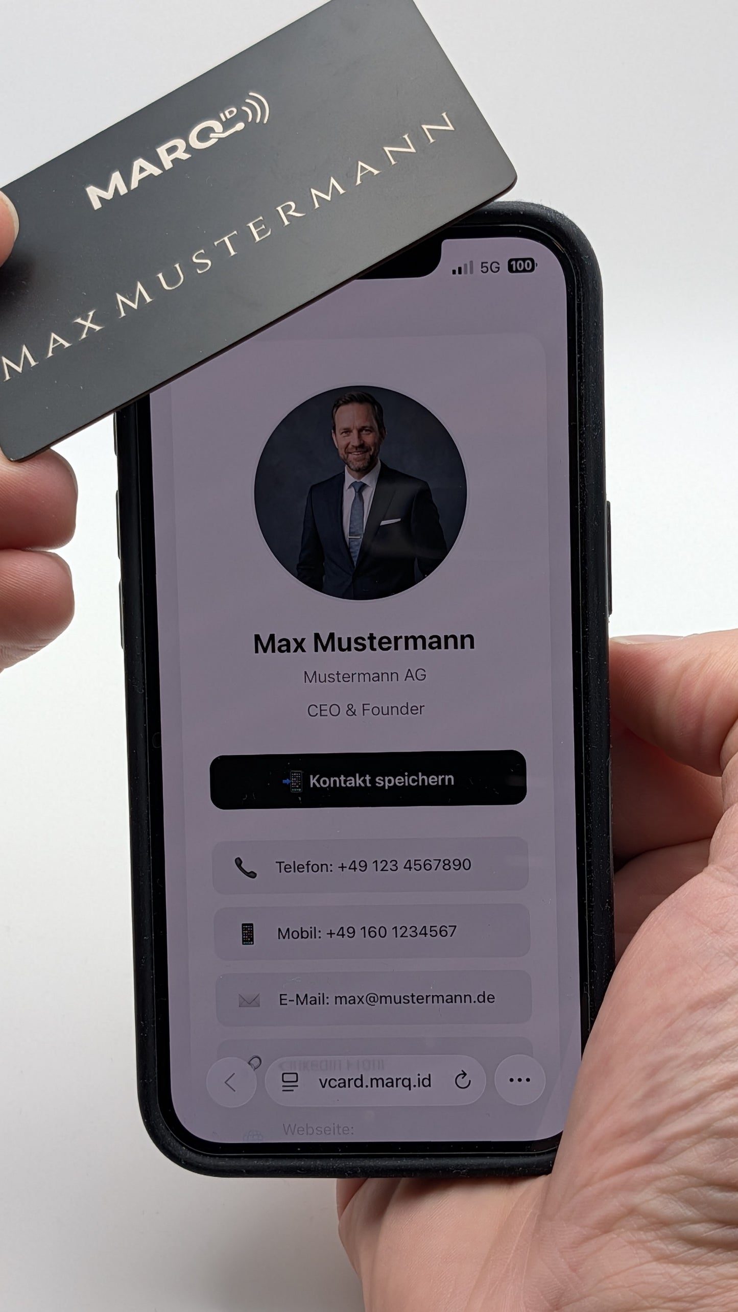 MARQ ID - Edelstahl NFC Visitenkarte